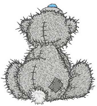 Teddy Bear relax machine embroidery design